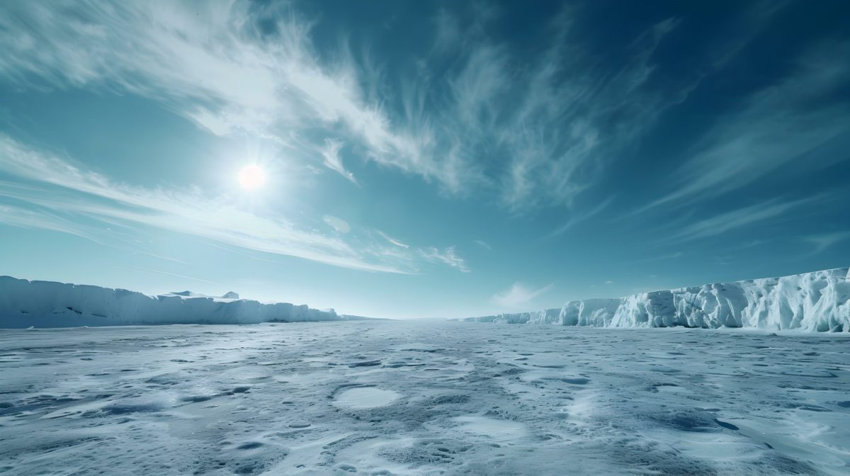 KI-generiertes Bild einer Eisfläche, die an die Arktis erinnert.