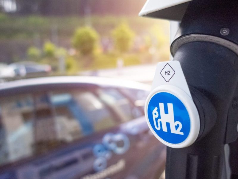 Tankstelle für Wasserstoff.