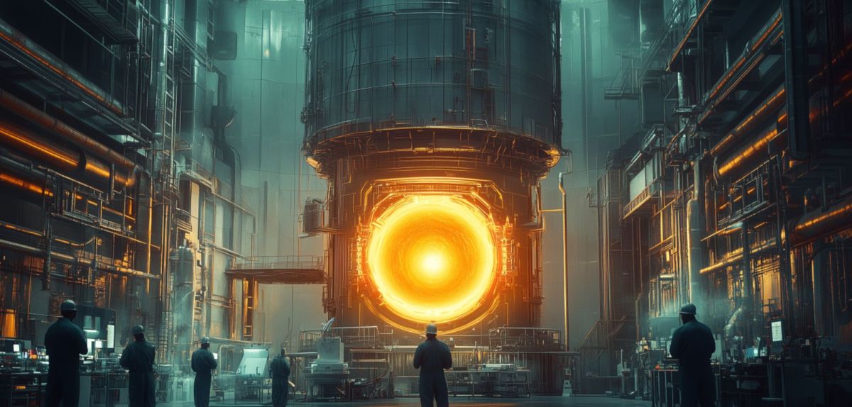 Ein Reaktor für Kernfusion in Betrieb (KI-generiertes Bild).