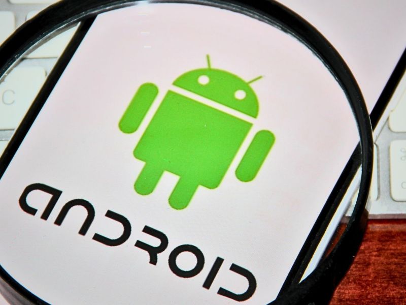 Android-Logo unter Lupe