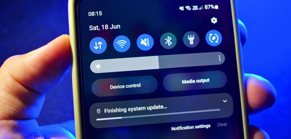Android-Update wird installiert