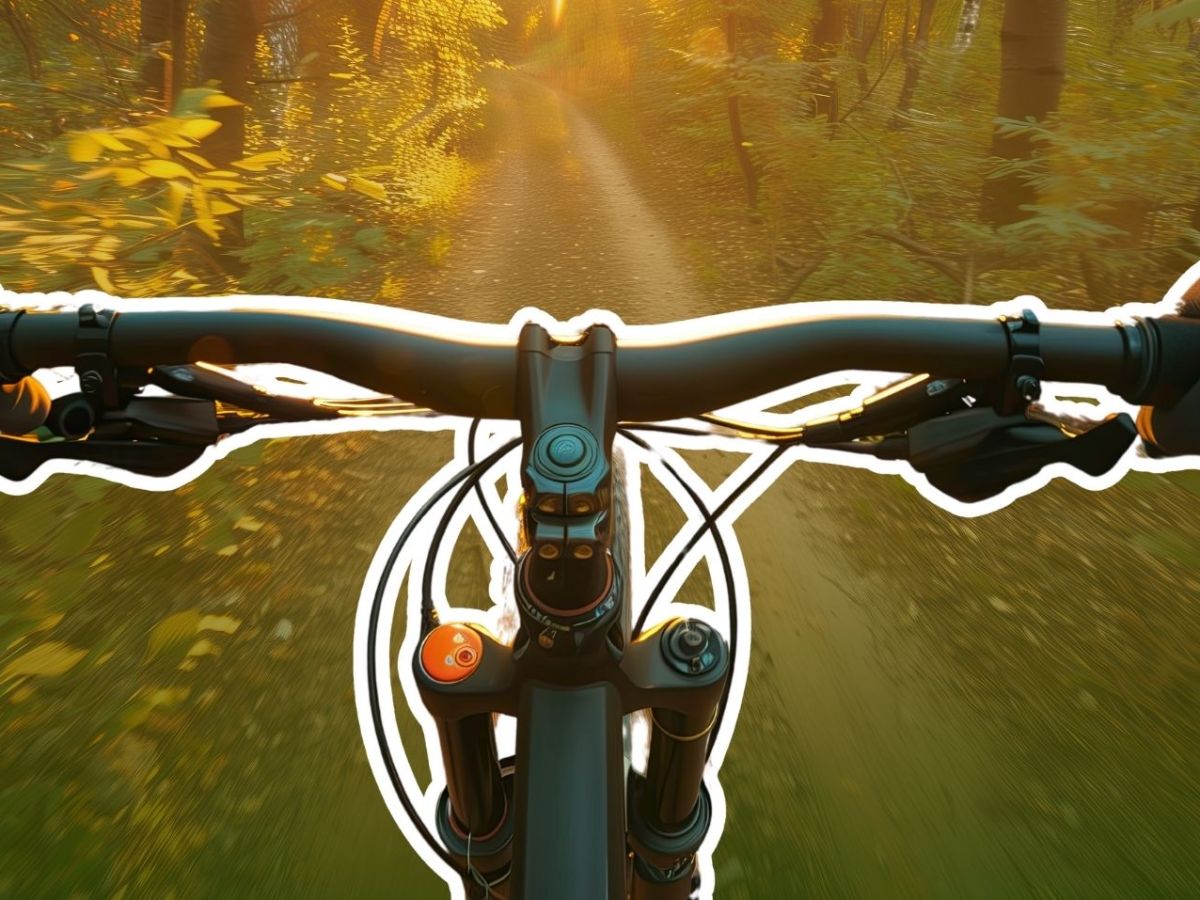 Fahrt auf einem E-Bike (POV)