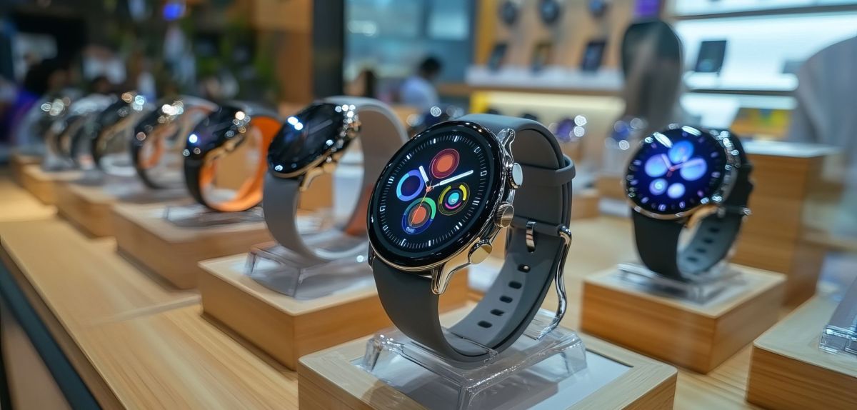 Samsung Galaxy Watch im Laden.