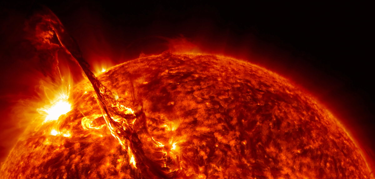 Aufnahme der Sonne im Weltall.