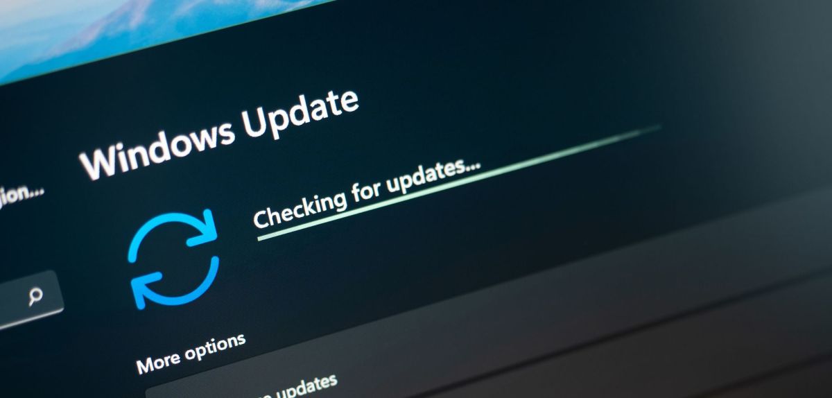 Windows-Update auf einem Monitor