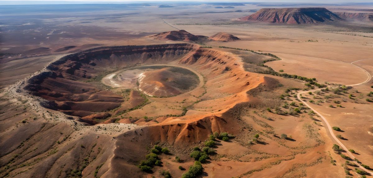 Luftaufnahme des Kalgoorlie-Boulder-Kraters in Australien